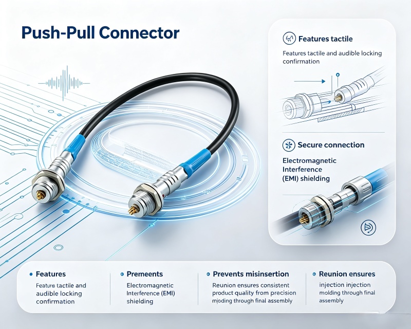 ဆေးဘက်ဆိုင်ရာကိရိယာများအတွက် Push-Pull Connectors ကိုရွေးချယ်ခြင်း- ထည့်သွင်းစဉ်းစားရန် အဓိကအချက်များ ဆေးဘက်ဆိုင်ရာကိရိယာများအတွက် Push-Pull Connectors ကိုရွေးချယ်ခြင်း- ထည့်သွင်းစဉ်းစားရန် အဓိကအချက်များ